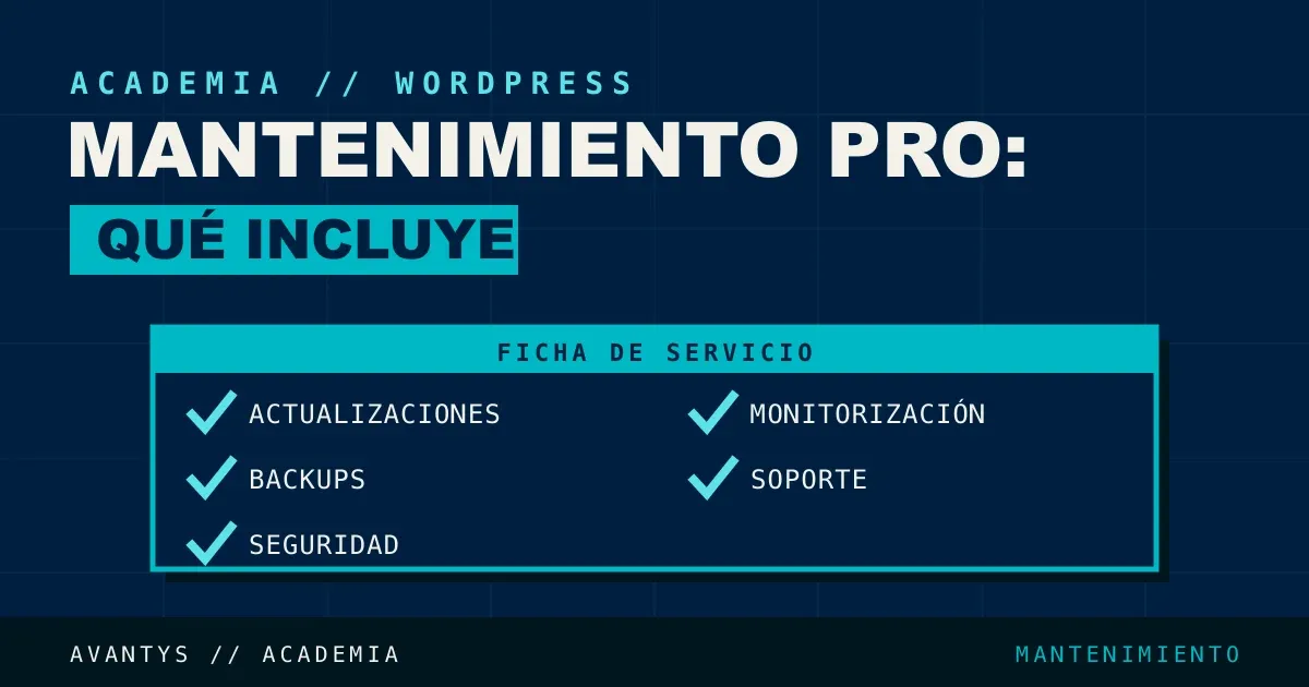 Mantenimiento WordPress: Qué Incluye un Servicio Profesional